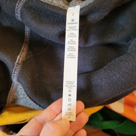 Lululemon Scuba Hoodie *Light Cotton FleeceHeathered Speckled Black- 2 - Picture 6 of 8